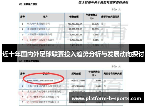 近十年国内外足球联赛投入趋势分析与发展动向探讨